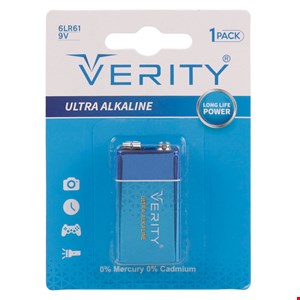 باتری کتابی 9 ولت Verity ultra Alkaline 