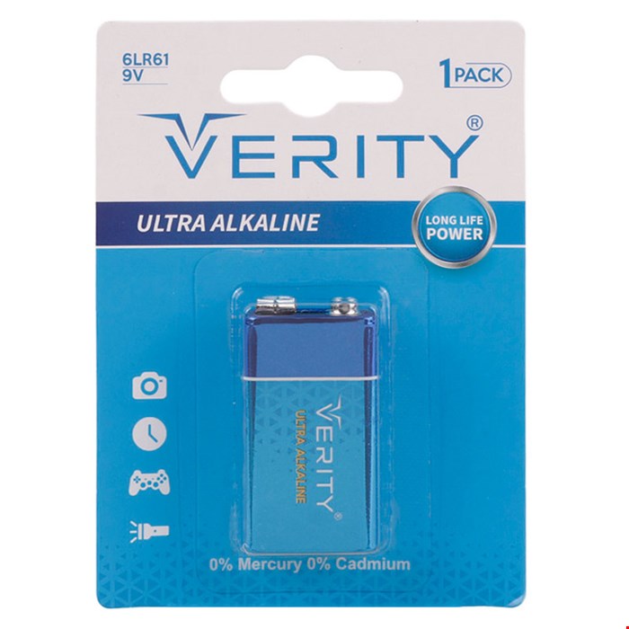 باتری کتابی 9 ولت Verity ultra Alkaline 