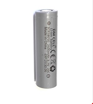 باتری لیتیومی 18650 DM CELL 3.7A 2600mA 20C