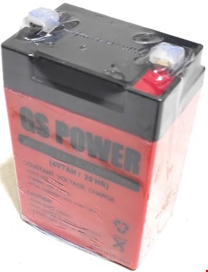 باتری 4 ولت 7 آمپر 4V 7A GS POWER