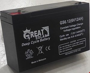 باتری سیلد اسید GS 6V 12AH برند گریت (GREAT)