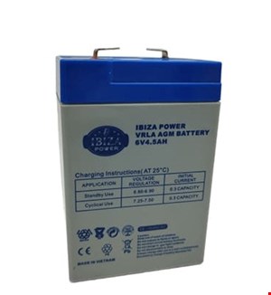 باتری سیلد اسید ایبیزا 4 ولت 4.5 آمپر IBIZA 4V 4.5A