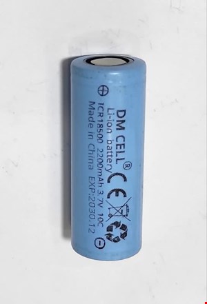 باتری لیتیوم دی ام سل 18500 DM CELL 2200mA 10C