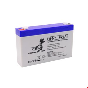 باتری سیلد اسید 6 ولت 7 آمپر 6V 7A   FALCON