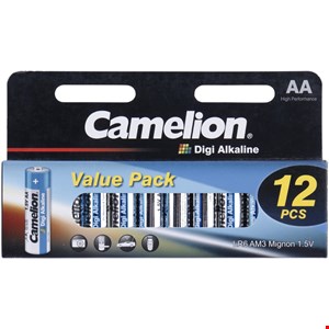 باتری قلمی Camelion Digi Alkaline LR6 AM3 1.5V AA بسته 12 تایی
