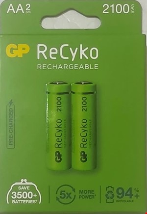 باتری قلمی شارژی جی پی 2100 میلی آمپر AA GP 2100 mah