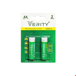 باتری قلمی شارژی وریتی 2300 میلی آمپر AA verity 2300 mah