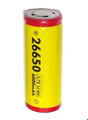 باتری لیتیوم 26650  3.7V 6000mA