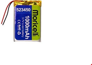 باتری لیتیوم پولیمر  3.7V 1000MA 523450 MORICELL