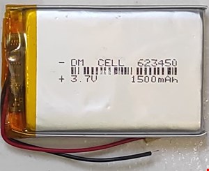 باتری لیتیوم پولیمر 1500ma 623450