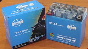 باتری موتورسیکلت 9 آمپر بلند 12V 9Ah IBIZA (GEL)
