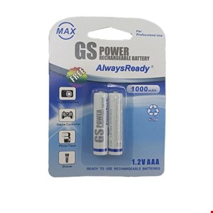باتری شارژی نیم قلمی جی اس پاور GS POWER 1000 MA