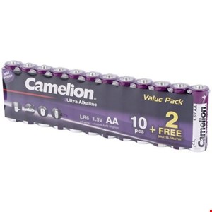 باتری نیم قلمی آلکالاین 12 عددی کملیون camelion