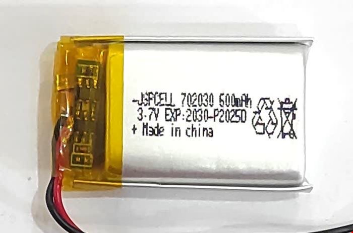 باتری لیتیوم پولیمر 3.7V 600ma 702030