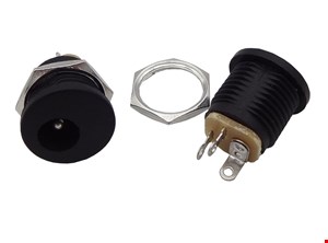 جک آداپتور روپنلی مدل DC-022 پلاستیکی مشکی