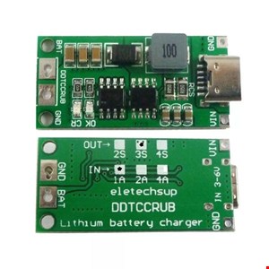 شارژر  باتری های لیتیومی 3 سل با ورودی USB TYPE-C
