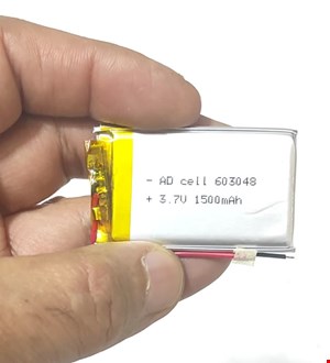 باتری لیتیوم پولیمر 603048 3.7v 1500ma