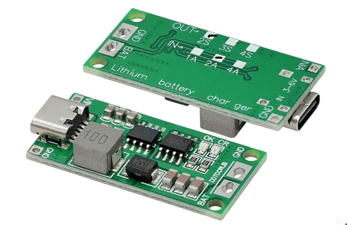 ماژول شارژر باتری لیتیومی 2 سل 2 آمپر با ورودی Type-C
