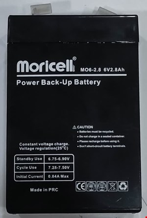 باتری سیلد اسید 6 ولت  2.8 آمپر moricell