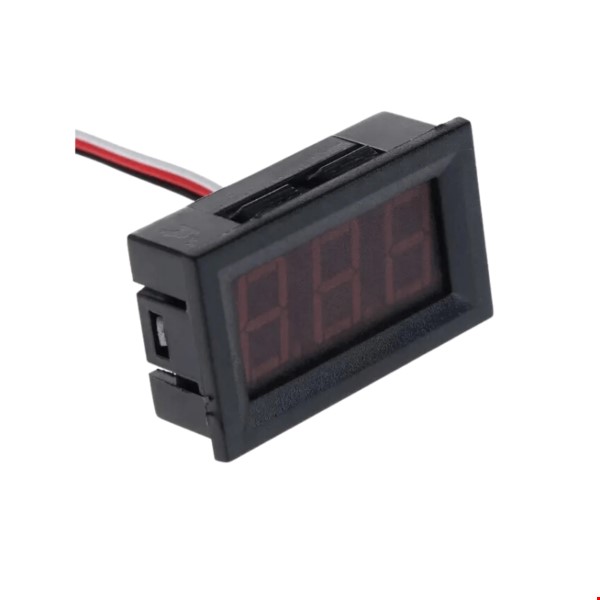 ماژول ولتمتر سایز 0.56 اینچ 3 سیمه روپنلی قرمز DC 0-30V