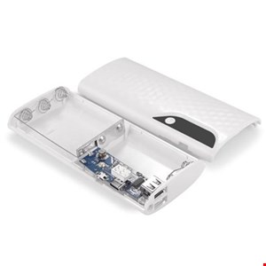 کیس پاور بانک با دو خروجی و نمایشگر مقدار شارژ ( قابل نصب 5 باتری لیتیومی )