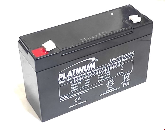 باتری سیلد اسید 6 ولت 12 آمپر پلاتینیوم PLATINUM 6V 12A