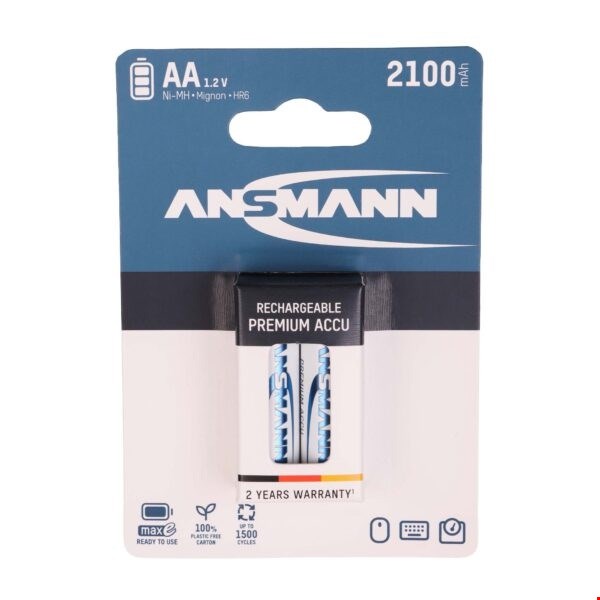 باتری شارژی قلمی آنسمن AA 1.2V ANSMANN 2100mA