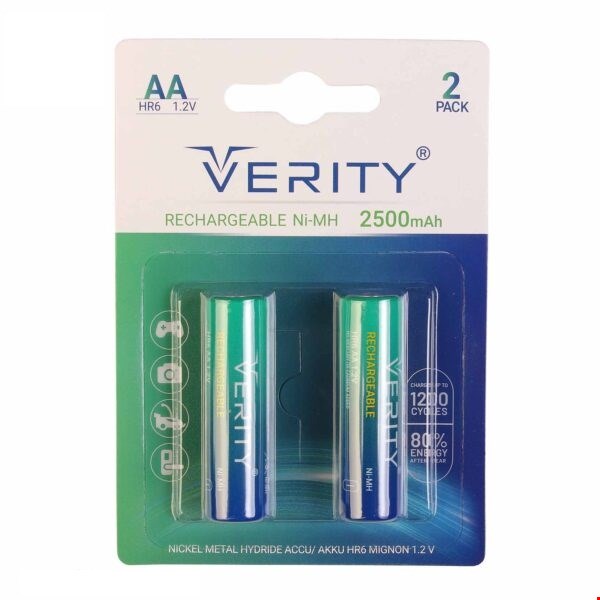 باتری شارژی قلمی وریتی AA 1.2V VERITY 2500mA