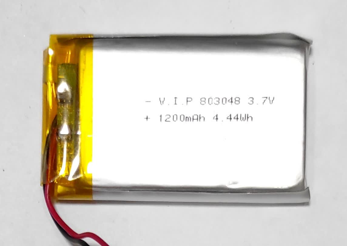 باتری لیتیوم پولیمر 3.7  1200mAh  803048