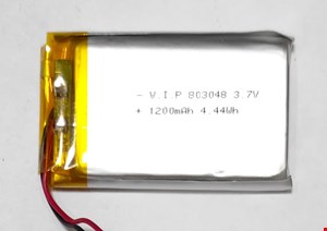 باتری لیتیوم پولیمر 3.7  1200mAh  803048