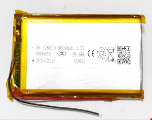 باتری لیتیوم پولیمر 3.7v  8000mAh  126090