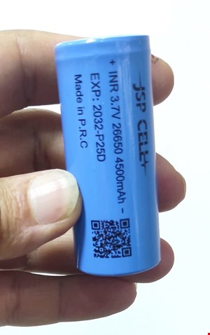 باتری لیتیومی JSP CELL 3.7V 26650 4500mAh