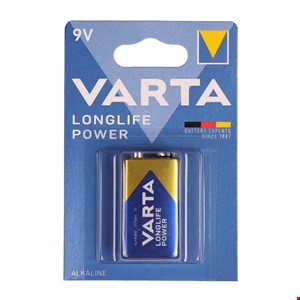باتری کتابی آلکالاین وارتا 9 ولت  VARTA LONGLIFE POWER 9V 