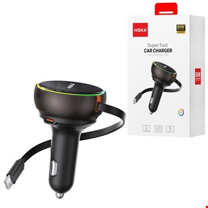 شارژر فندکی  HISKA HCC-337 3A QC3.0 PD 45W FAST CHARGER