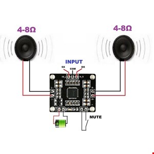 ماژول آمپلی فایر استریو ۲۰ وات PAM8610