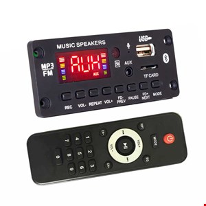 ماژول پلیر mp3 فلش خور بلوتوث دار +رادیو FM+رم خور+ آمپلیفایر 25 وات