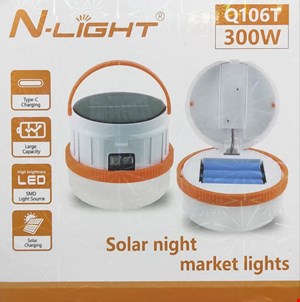 چراغ شارژی خورشیدی برند N_LIGHT مدل Q106 300W