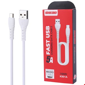 کابل میکرو یو اس بی فست شارژ 5 آمپر SHKOKO K901A طول 1.1 متر